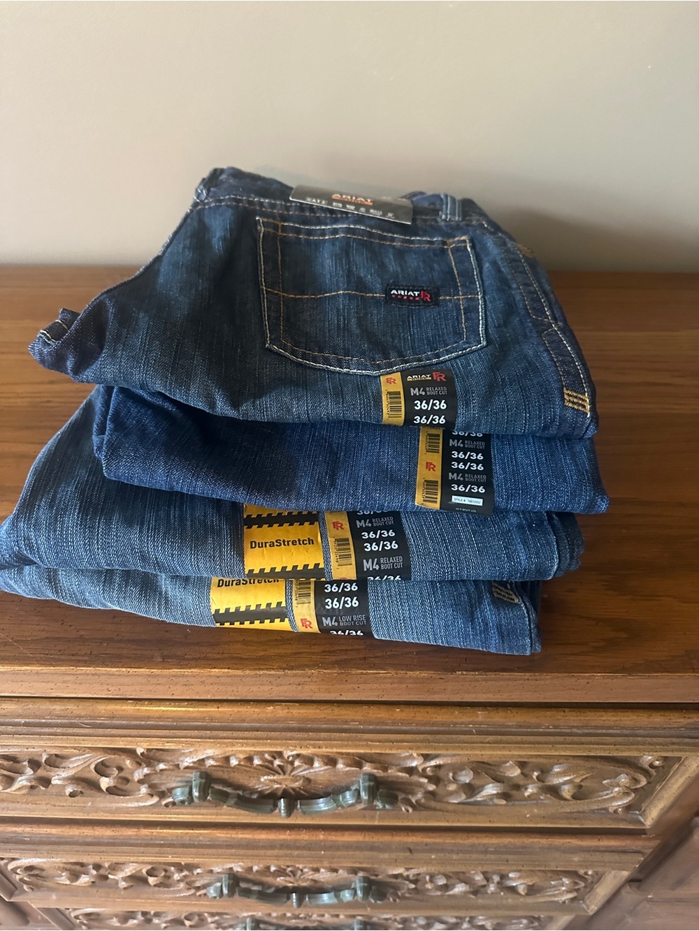 Ariat Men's Dark Blue DuraStretch Relaxed Jeans